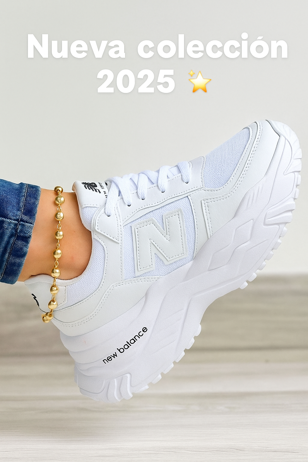 New Balance Suela Alta Blanco Dama