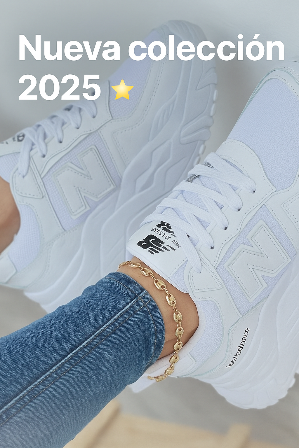 New Balance Suela Alta Blanco Dama