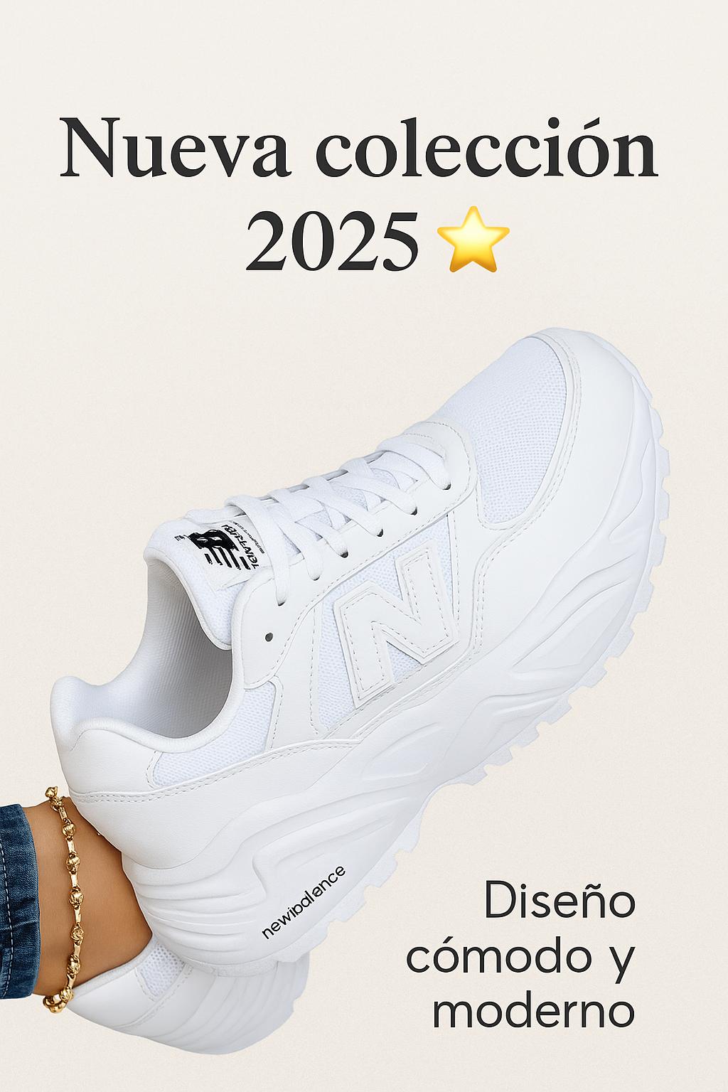 New Balance Suela Alta Blanco Dama